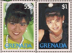 グレナダで発行された切手　日本　女優　南野陽子