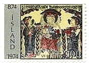 14世紀のstafafell教会のﾀﾍﾟｽﾄﾘ（ｱｲｽﾗﾝﾄﾞ、1974年）