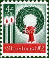 クリスマス・キャンドルとリース（USA、1962年）