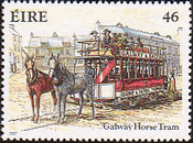 ゴールウェイの馬が引く路面鉄道　アイルランドの路面電車（Trolley、アイルランド、1987年)
