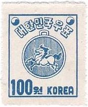 韓国の郵便メダル（馬）　1951年