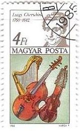 ■ハンガリー楽器（1985年）ハープ（Harp）、ヴィオラ・ダ・ガンバ(Viola　da　gamba）、ヴィオラ・ダモーレ（Viola　d'amore）