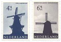 オランダの風車の切手