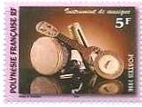 仏領ポリネシアの楽器（１９９６年）　Pahu､Ukuleke,Toere　ウクレレ