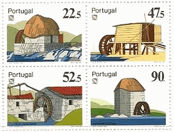 ポルトガルの水車（1986年）　Duoro、Coimbra、Gerez、Bragaの地方の水車