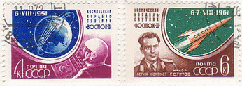 ソ連第1回目の有人飛行（軌道と人工衛星、チトフとヴォストーク、1961年）
