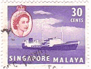 油輸送船（タンカー）　シンガポール　1955年