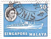 定期船　M.S. Chusan　シンガポール