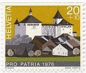 スイスの城の切手　