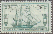 1947年アメリカ発行　コンスティチューション号の切手