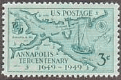 アンリカ　地図　アナポリス300年(1949年）