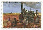 ザンビア、1983年）　蒸気機関車　Borsig　engine,1925
