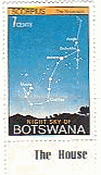 オリオン座（ボツワナ、1972年　星座　宇宙　天文　切手