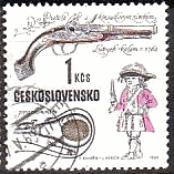 鉄砲（ピストル､チェコ）　武器　ﾌﾘﾝﾄﾛｯｸ・ﾋﾟｽﾄﾙ、1760年