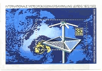 東ドイツで発行された気象衛星(1972年）