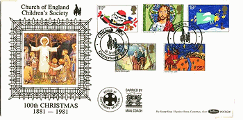 イギリスのクリスマス・初日カバー（1981年）