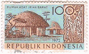 インドネシアの西イリアンの家（1972年）