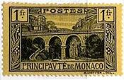 モナコの橋の切手　Suicidesの橋（1923-24年）