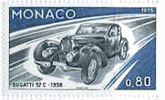 自動車の発達（モナコ、1975年）　ブガッティ、1938年