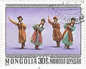 モンゴルの踊り子達（1977年）　西モンゴルの踊り