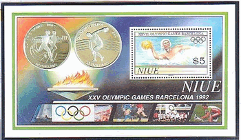 ニウエの1992年バルセロナオリンピック・メダル切手