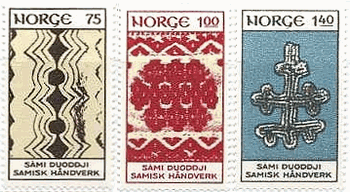 ラップランドの手工芸品（ノルウェー､1973年）葉っぱ模様、テキスタイル模様、3次元模様