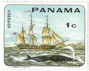 Lebreton　パナマ発行の帆船の絵画（1968年）