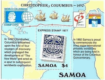 サモアの一番切手の切手・小型シート