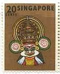 シンガポールの仮面　獅子舞、インド古典舞踊の仮面・カタカリダンス