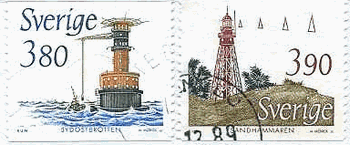 スウェーデンの灯台（1989年）　ジドストプロッテン灯台、サンダマーレン灯台