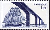 オーランド橋と帆船（ｽｳｪｰﾃﾞﾝ､1972年）