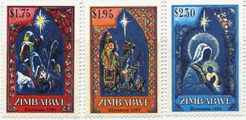 アフリカ・ジンバブエの一寸変わったクリスマス切手