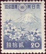 富士山と桜の花
