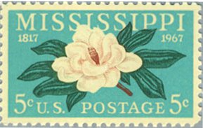 木蓮の花、ミシシッピ州150年（USA、1967年）
