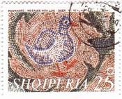 アルバニアで発行された5-6世紀のモザイク画（1970年）