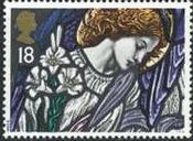 イギリスのクリスマス切手・ステンドグラス（1992年）　天使ガブリエル