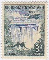 ヴィクトリアの滝発見100年（ローデシア＆NYASALAND、1955年）