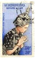 ラオスの民族舞踊の女性の帽子