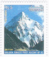 K2（ケーツー、ケイ・トゥー）はカラコルム山脈にある山。標高は8,611mで世界第2位。1954年7月31日（初登頂） - アルディト・デジオ隊（イタリア） 。