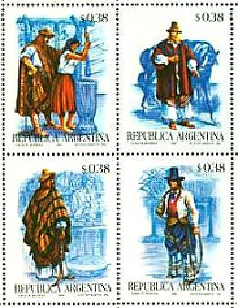 男女と男の民族衣装（アルゼンチン、1992年）