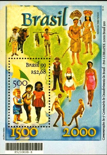 ブラジル発見、500年の歴史、色んな民族服（ブラジル、1999年）