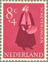 Scheveningenの女性　オランダの民族衣装