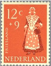 Frieslandの女性　オランダの民族衣装
