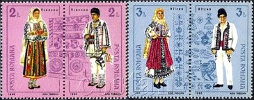 VranceaとVilceaの男女の民族衣装（ルーマニア、1985年）