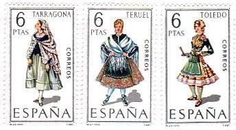 スペインの女性　民族衣装　Tarragona  Teruel  Toledo 