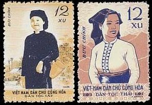 民族衣装(ethnic costume)　TayとＴｈａｉ　（北ベトナム、1960年）