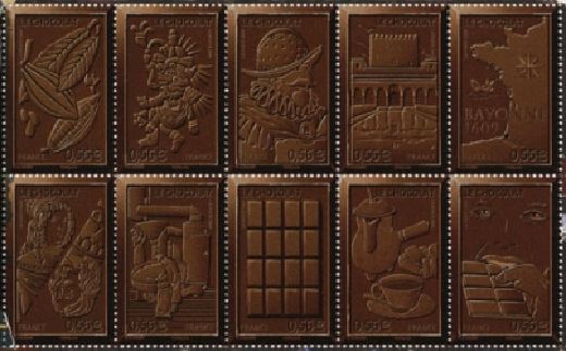 フランスのチョコレート切手