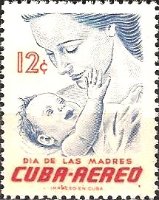 母の日　赤ちゃんと（キューバ）