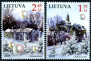 雪景色のクリスマス（リトアニア、2009年）