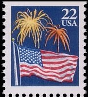星条旗と花火（USA）